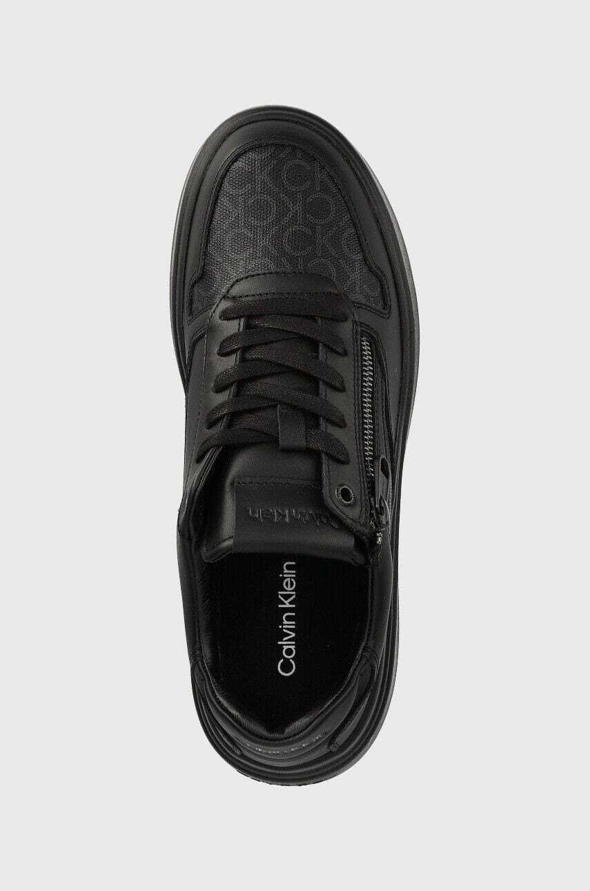 Calvin Klein Tenisky Low Top Lace Up Zip Mono čierna farba - Pepit.sk