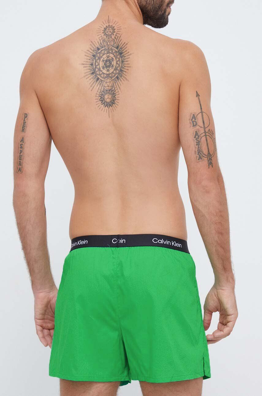 Calvin Klein Underwear Bavlnené boxerky 3-pak zelená farba - Pepit.sk