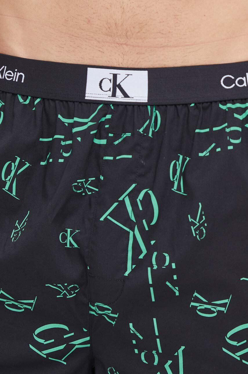 Calvin Klein Underwear Bavlnené pyžamové nohavice čierna farba vzorovaná - Pepit.sk