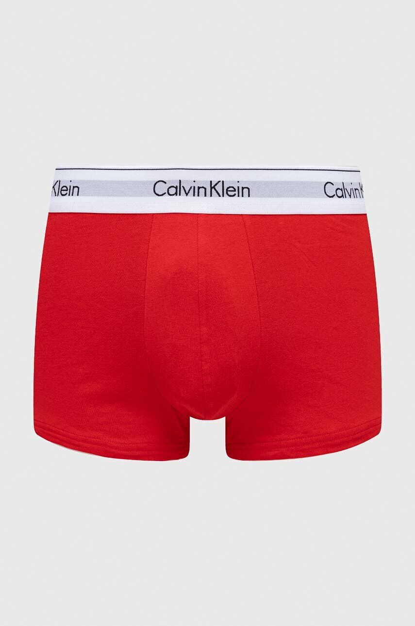 Calvin Klein Underwear Boxerky 3-pak pánske červená farba - Pepit.sk