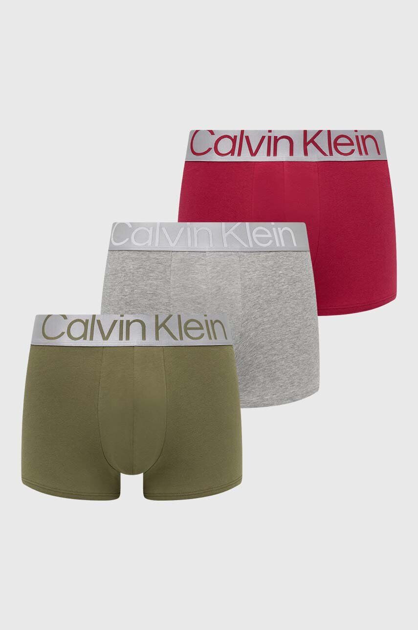 Calvin Klein Underwear Boxerky 3-pak pánske zelená farba - Pepit.sk