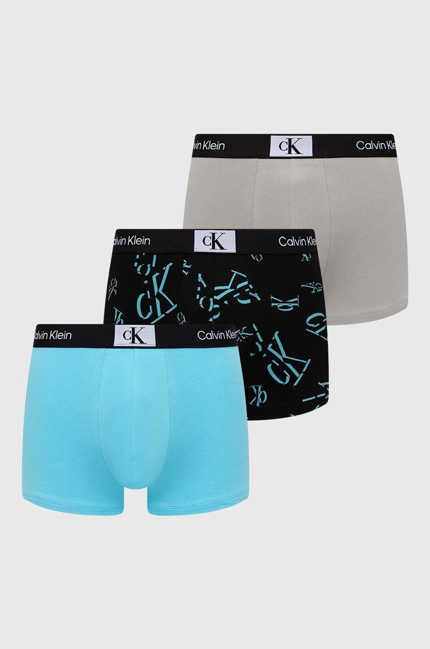 Calvin Klein Underwear Boxerky 3-pak pánske tyrkysová farba - Pepit.sk