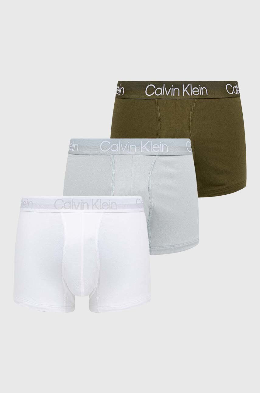 Calvin Klein Underwear Boxerky 3-pak pánske zelená farba - Pepit.sk