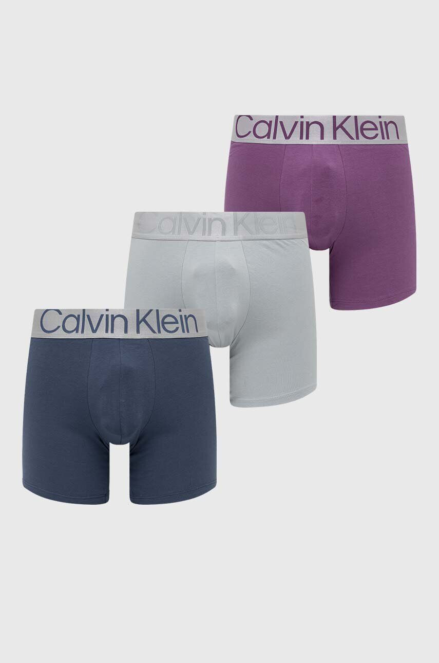 Calvin Klein Underwear Boxerky 3-pak pánske červená farba - Pepit.sk