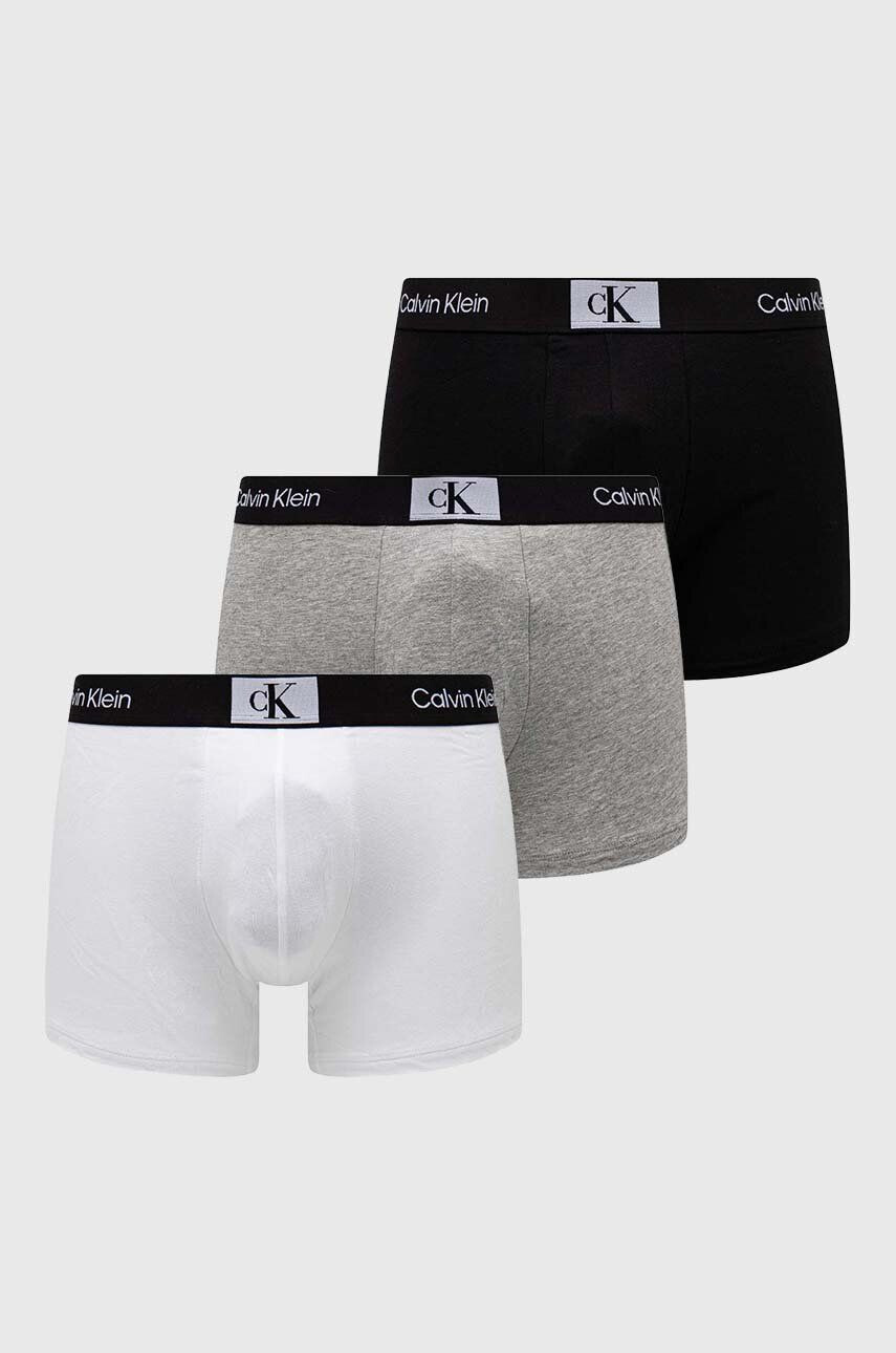 Calvin Klein Underwear Boxerky 3-pak pánske šedá farba - Pepit.sk