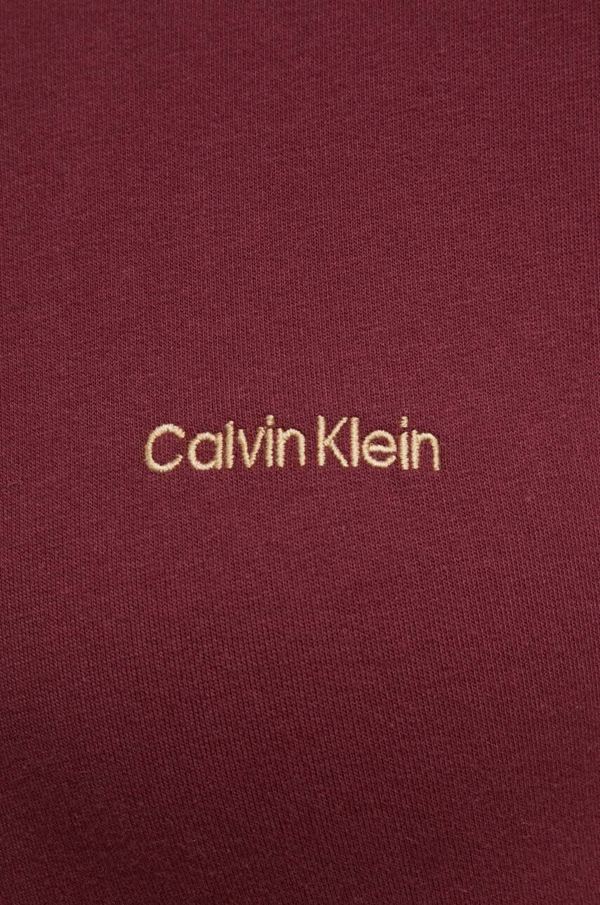 Calvin Klein Underwear Mikina s kapucňou hnedá farba s kapucňou s potlačou - Pepit.sk