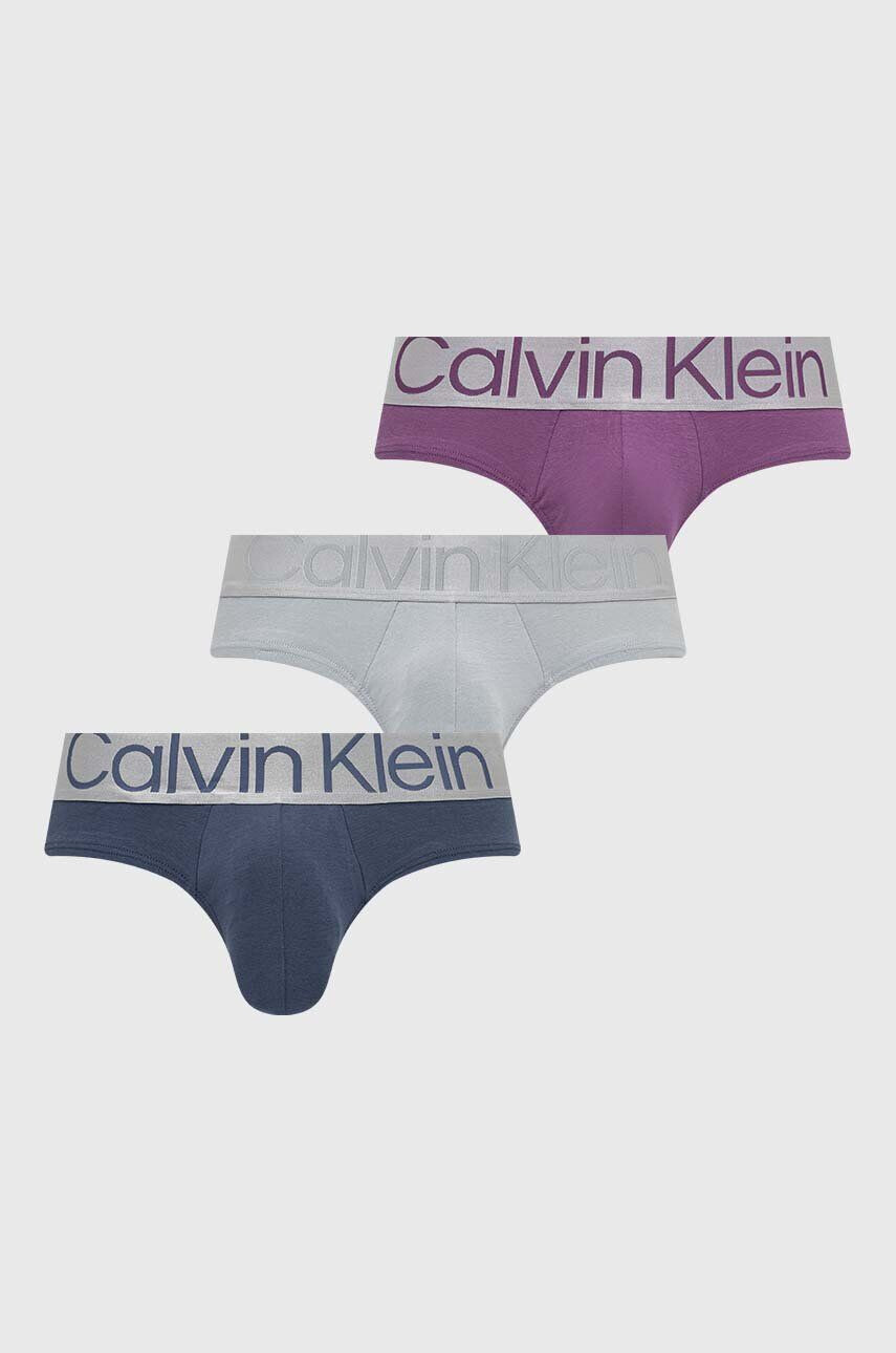 Calvin Klein Underwear Slipy 3-pak pánske fialová farba - Pepit.sk