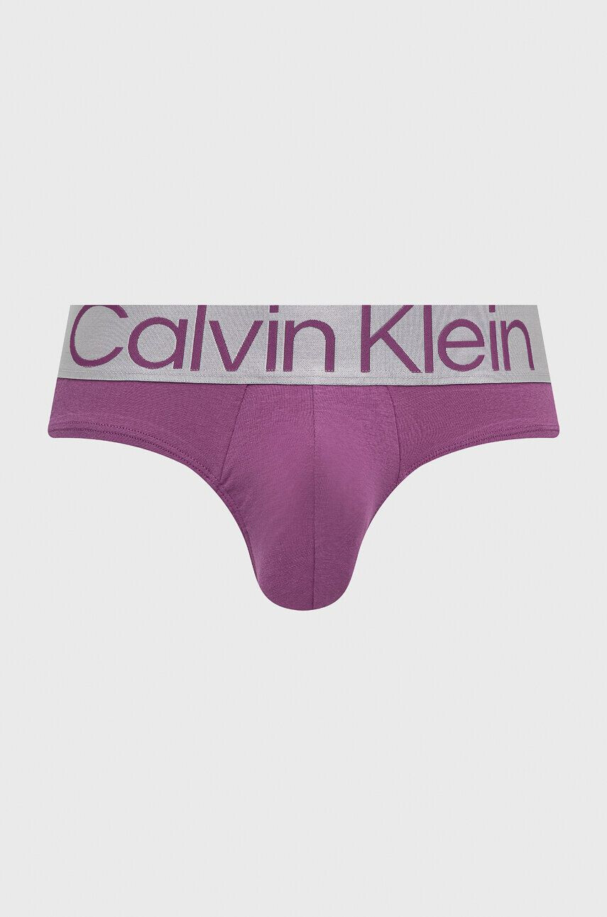 Calvin Klein Underwear Slipy 3-pak pánske fialová farba - Pepit.sk