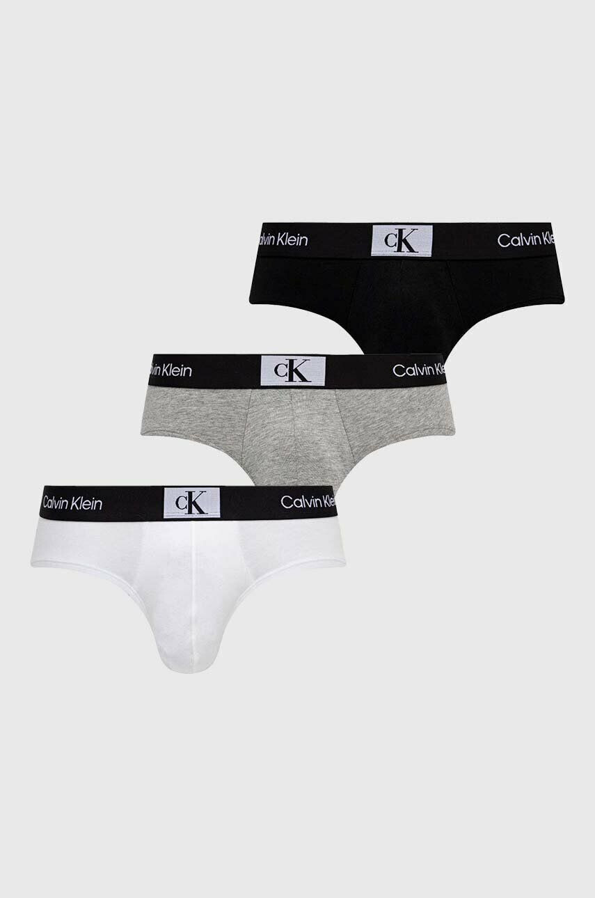 Calvin Klein Underwear Slipy 3-pak pánske šedá farba - Pepit.sk