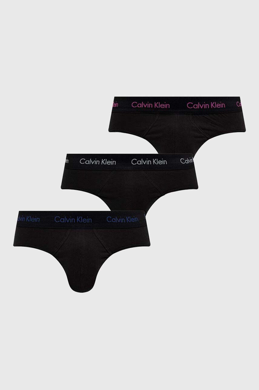 Calvin Klein Underwear Slipy 3-pak pánske čierna farba - Pepit.sk