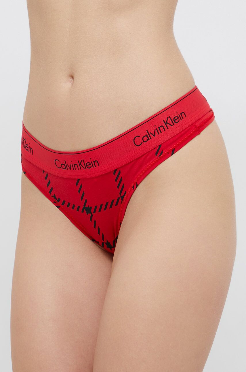 Calvin Klein Underwear Tangá červená farba - Pepit.sk