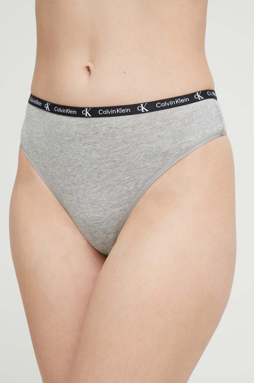 Calvin Klein Underwear Tangá 2-pak šedá farba - Pepit.sk