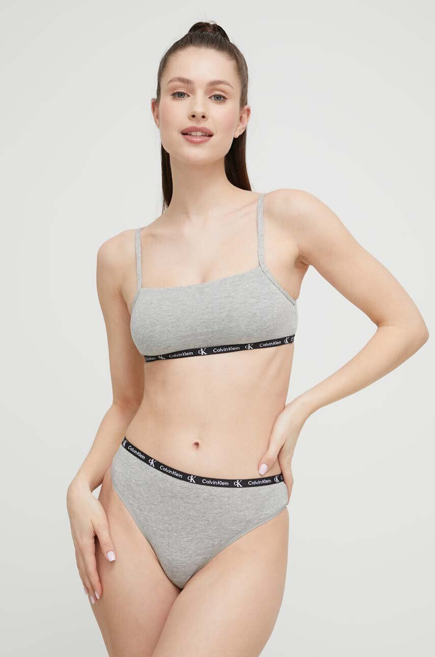 Calvin Klein Underwear Tangá 2-pak šedá farba - Pepit.sk