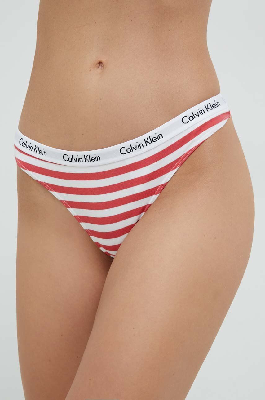 Calvin Klein Underwear Tangá červená farba - Pepit.sk