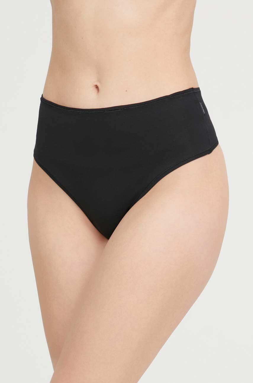 Calvin Klein Underwear Tangá zelená farba priesvitné - Pepit.sk