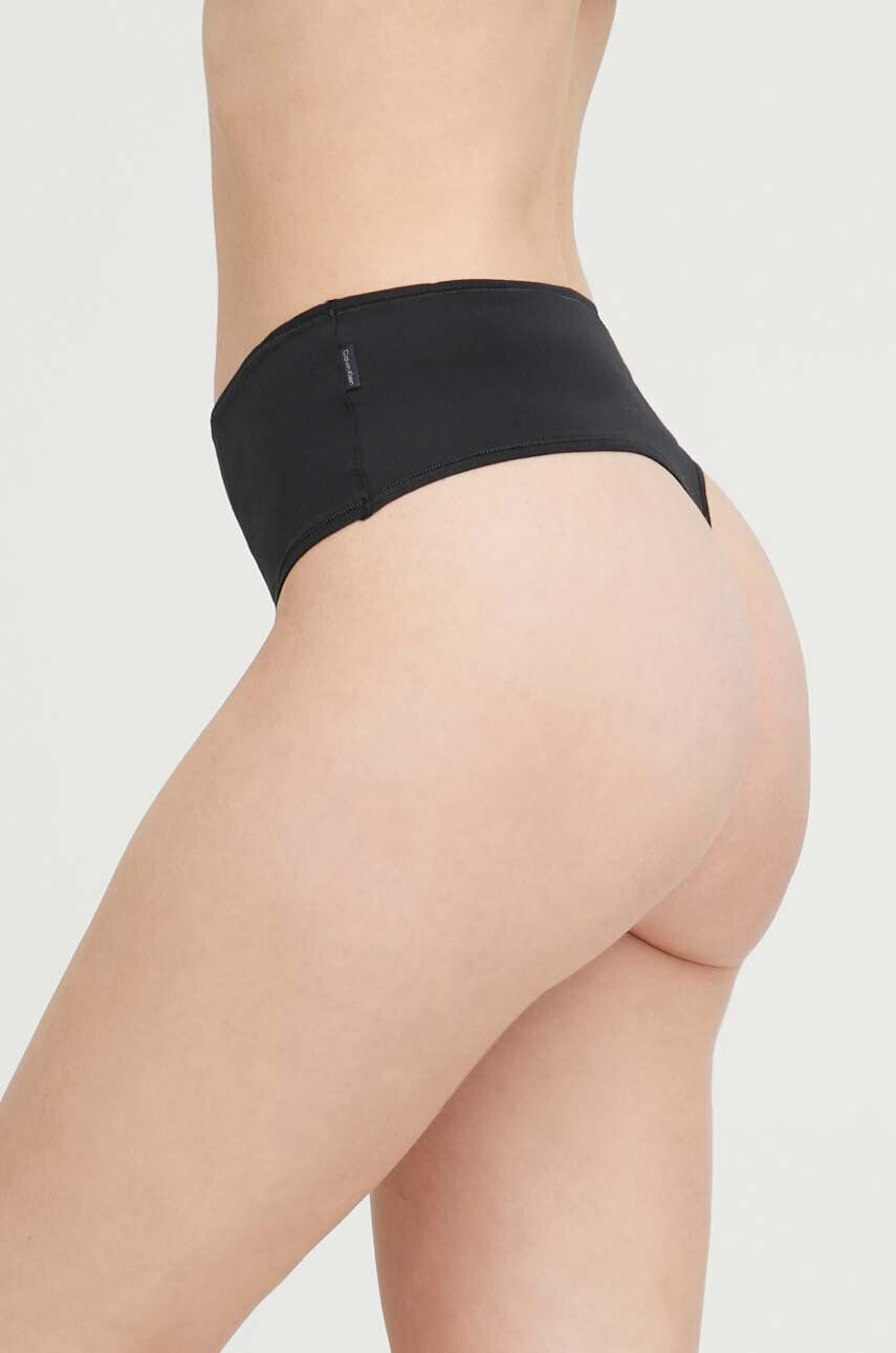 Calvin Klein Underwear Tangá zelená farba priesvitné - Pepit.sk