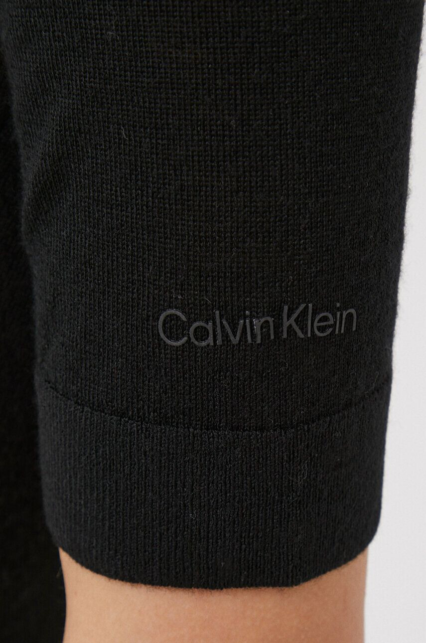 Calvin Klein Vlnené body čierna farba tenký s polorolákom - Pepit.sk