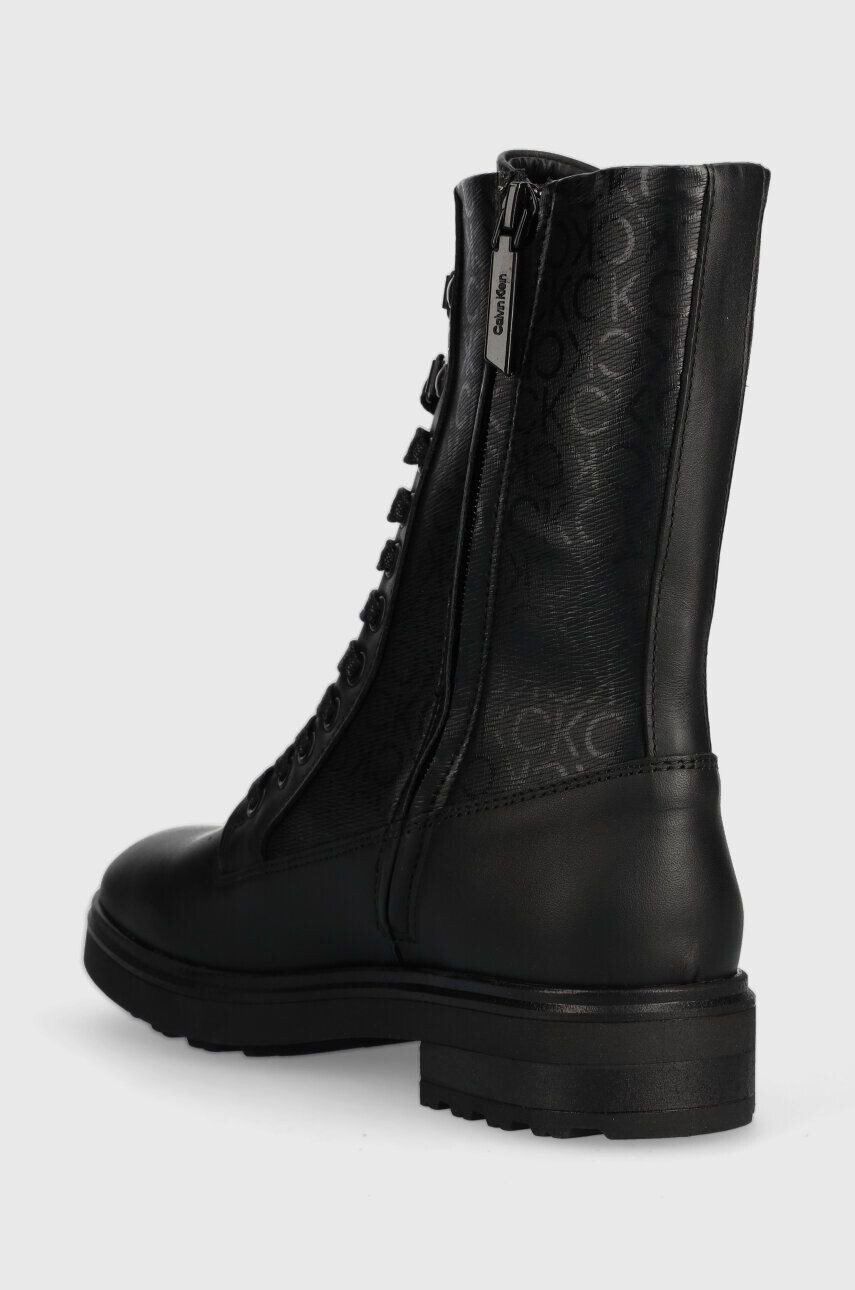 Calvin Klein Workery CLEAT COMBAT BOOT - EPI MONO MIX dámske čierna farba na platforme HW0HW01713 - Pepit.sk