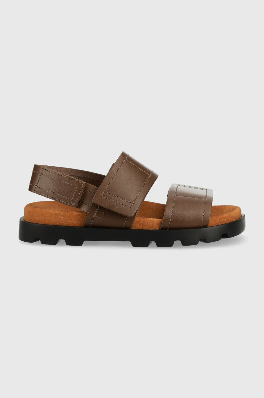 Camper Kožené sandále Brutus Sandal dámske hnedá farba na platforme K201323.009 - Pepit.sk