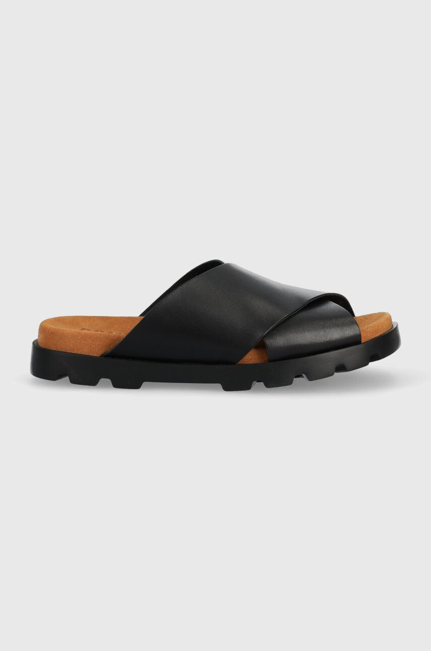 Camper Kožené šľapky Brutus Sandal pánske čierna farba K100775.013 - Pepit.sk