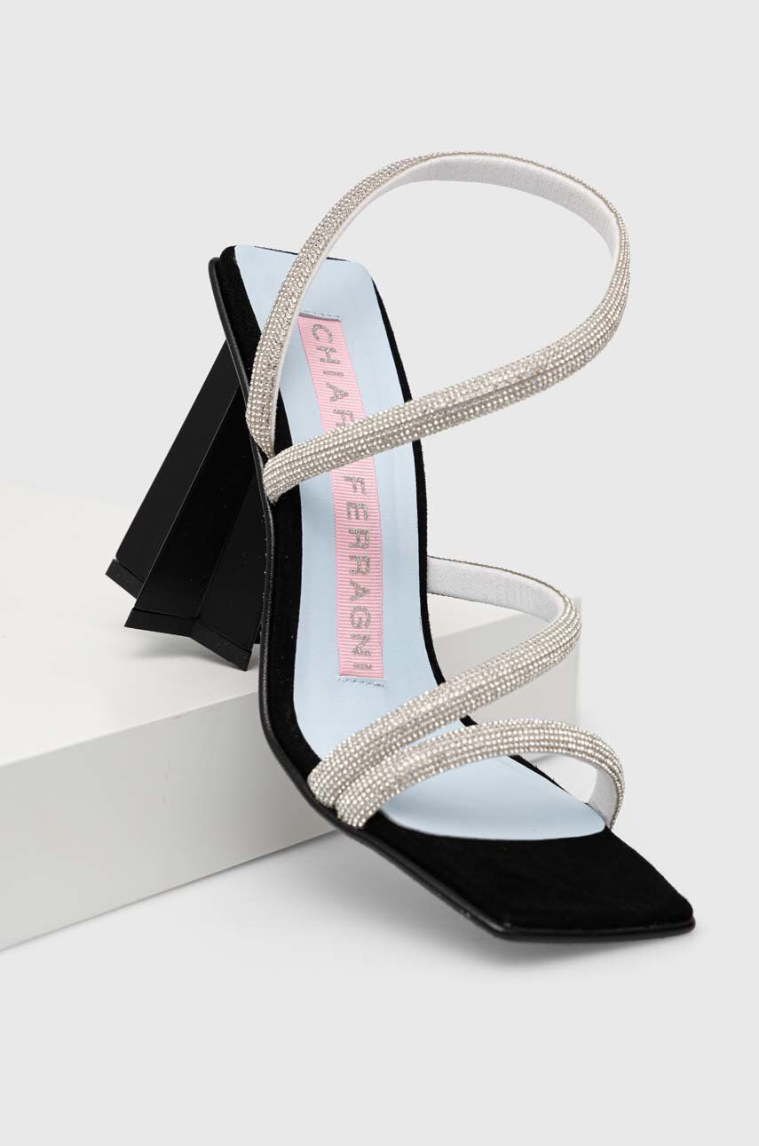 Chiara Ferragni Sandále CF3136_001 čierna farba CF STAR HEEL 100 - Pepit.sk