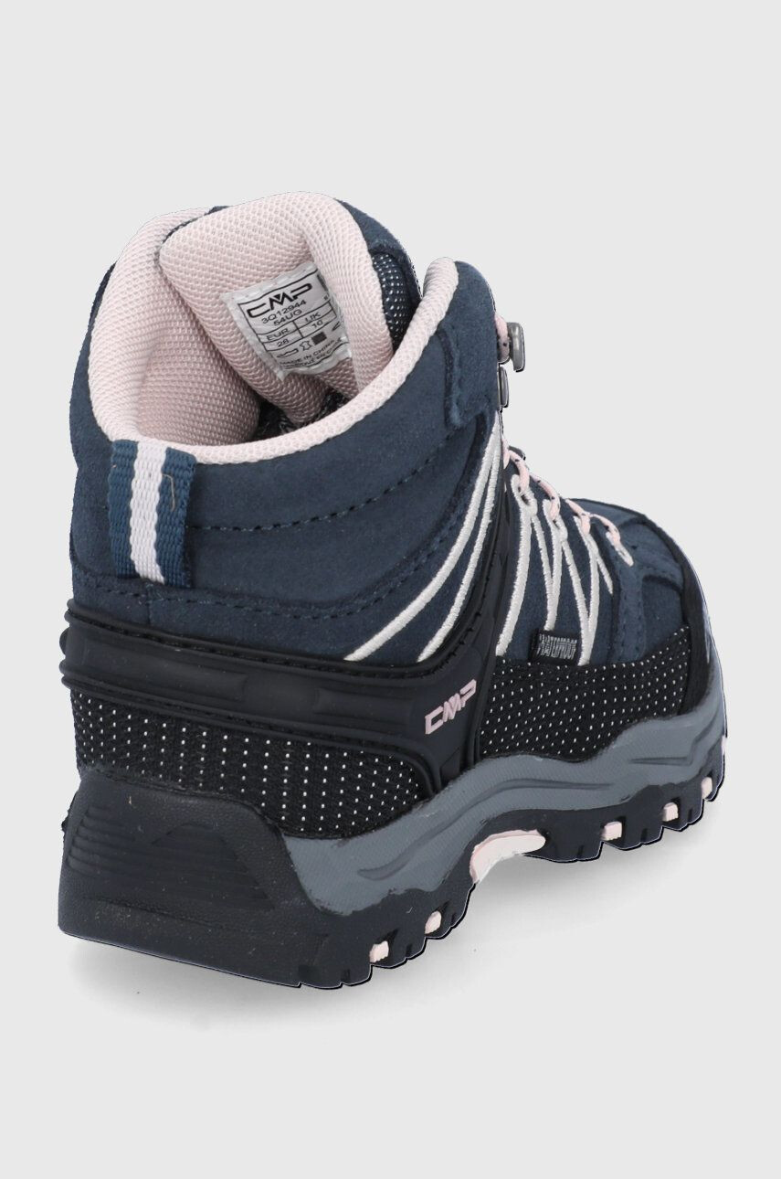 CMP Detské semišové topánky KIDS RIGEL MID TREKKING SHOE WP tmavomodrá farba - Pepit.sk