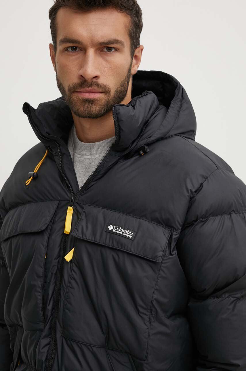 Columbia Bunda Ballistic Ridge Oversized Puffer pánska čierna farba zimná oversize - Pepit.sk