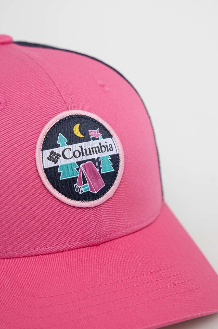 Columbia Detská baseballová čiapka Youth Snap Back fialová farba s nášivkou - Pepit.sk