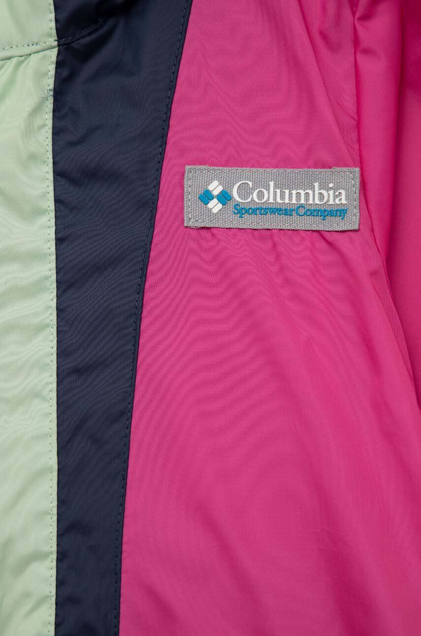 Columbia Detská bunda Back Bowl Hooded Windbreaker ružová farba - Pepit.sk