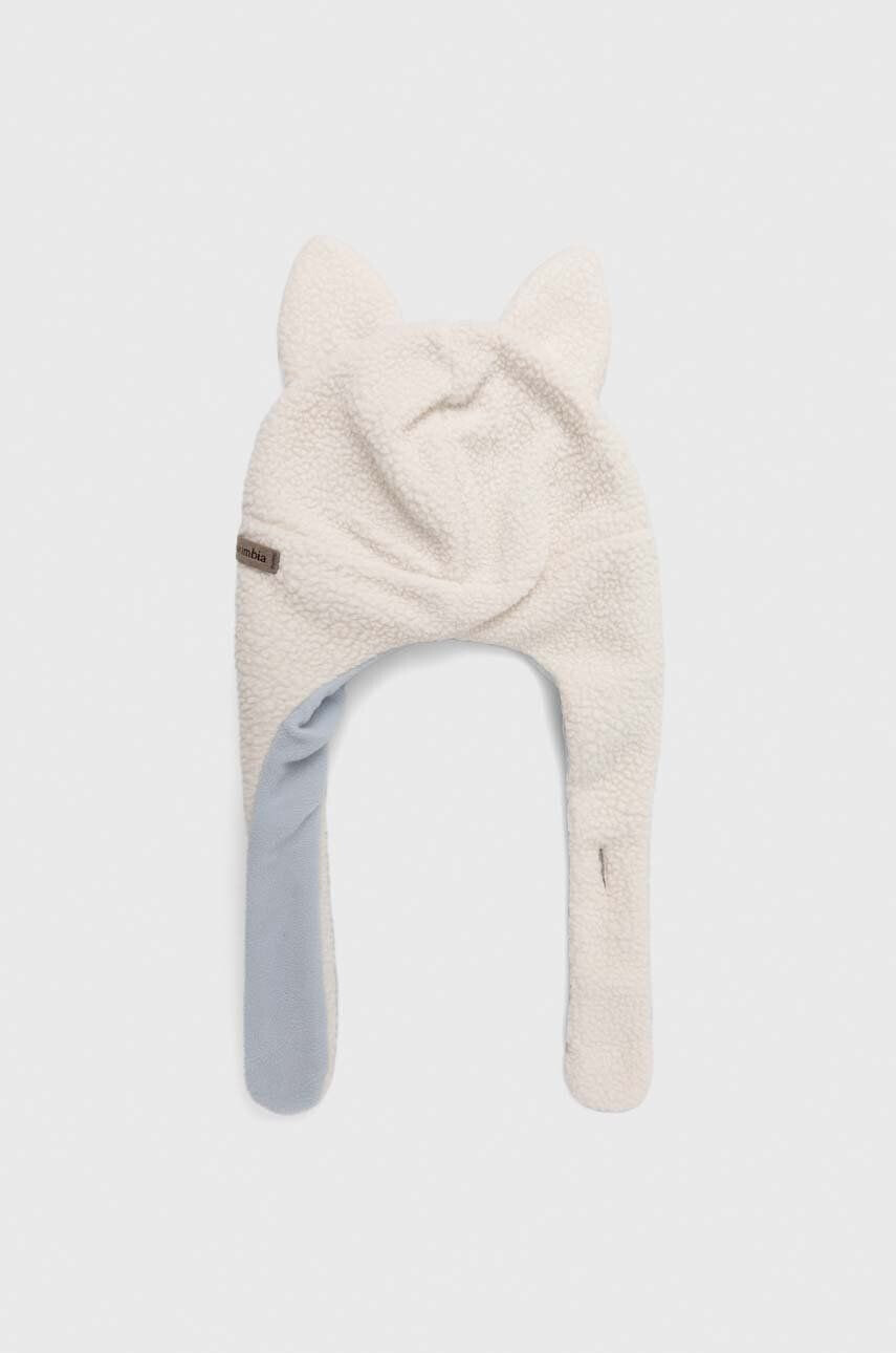 Columbia Detská čiapka Tiny Animal Beanie II béžová farba biela - Pepit.sk