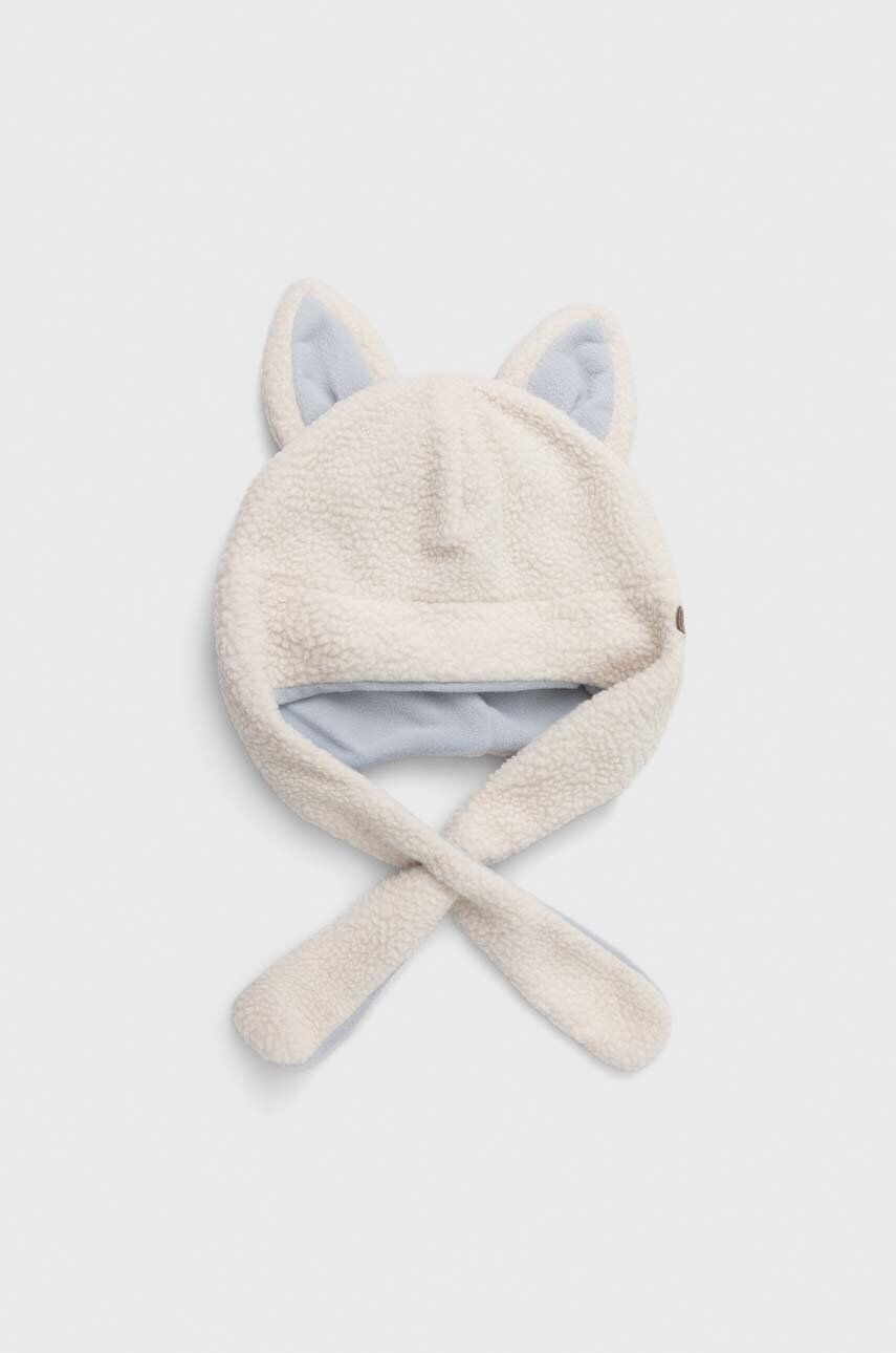 Columbia Detská čiapka Tiny Animal Beanie II béžová farba biela - Pepit.sk