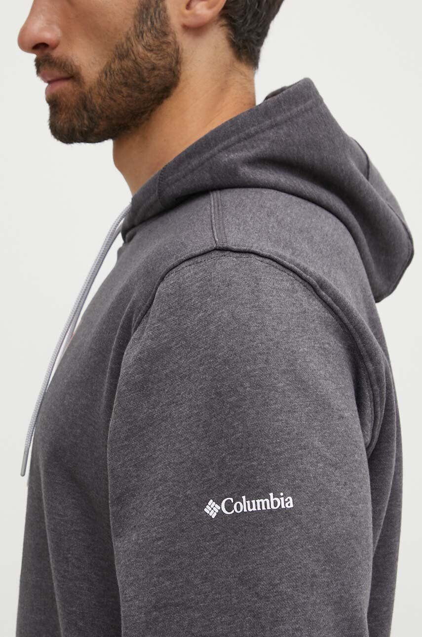 Columbia Mikina HOODIE EM2179-GREY pánska šedá farba s kapucňou jednofarebná - Pepit.sk