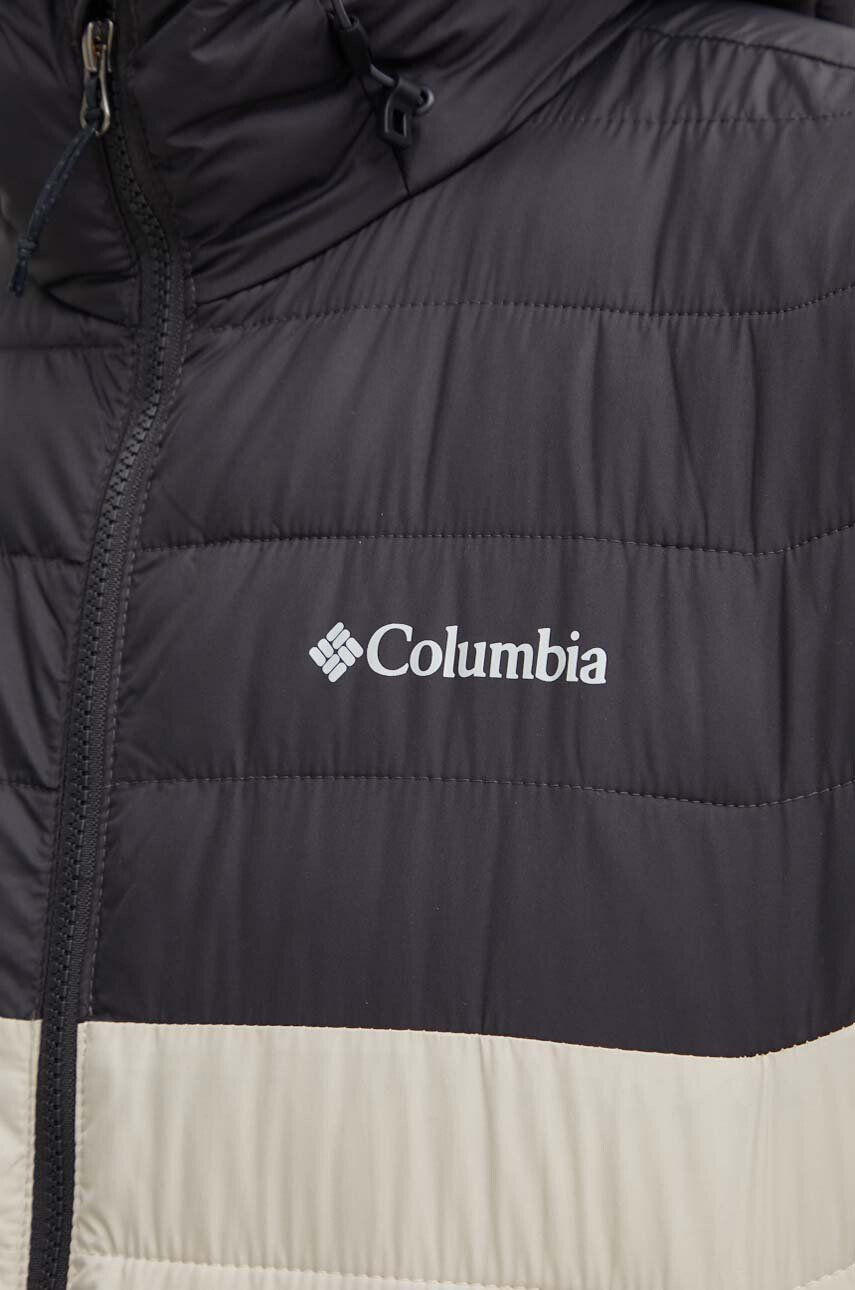 Columbia Športová bunda Powder Lite Hooded Jkt zelená farba zimná 1693931 - Pepit.sk