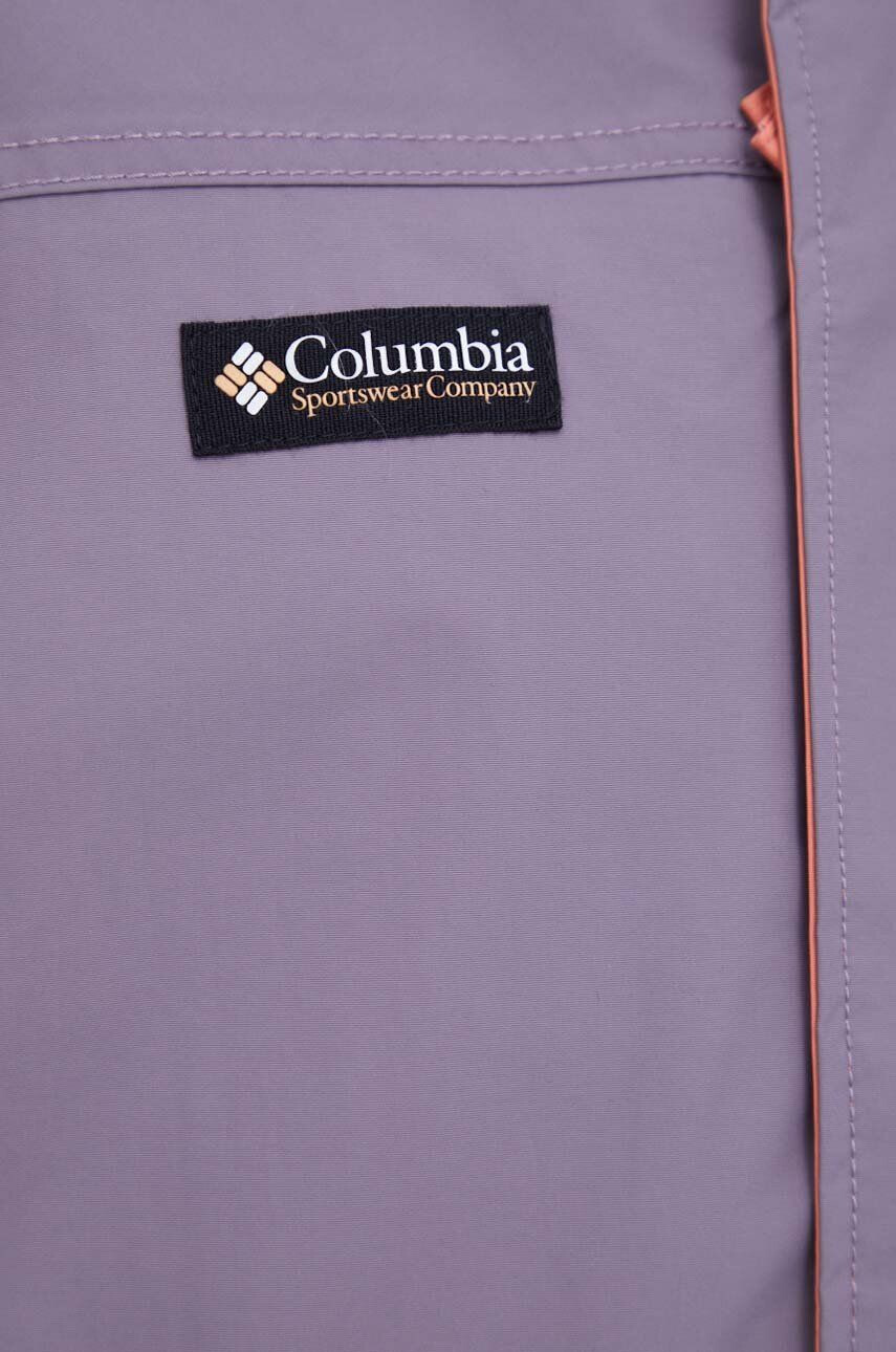 Columbia Turistická bunda fialová farba prechodná - Pepit.sk