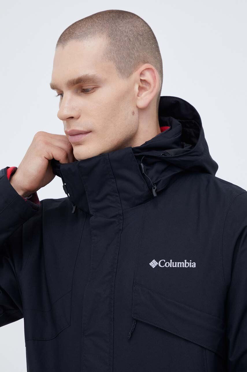 Columbia Turistická bunda Bugaboo II Fleece Interchange čierna farba - Pepit.sk