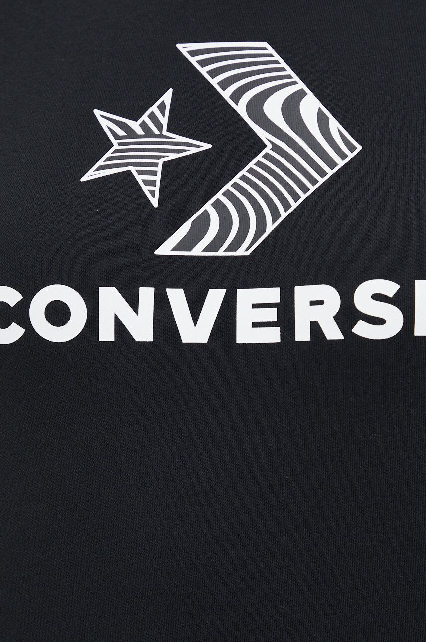 Converse Bavlnené tričko čierna farba - Pepit.sk