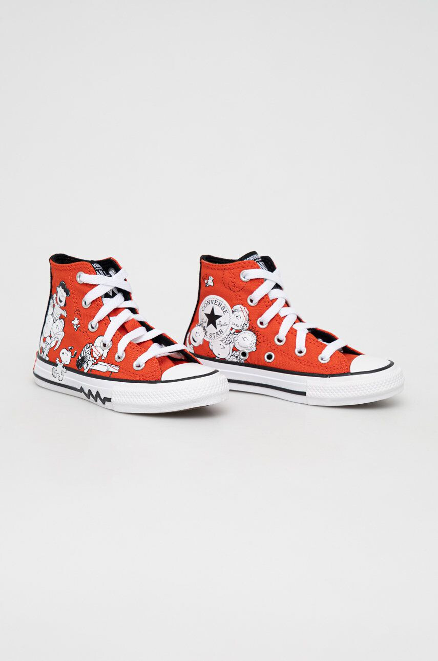 Converse Detské tenisky Peanuts Chuck Taylor All Star červená farba - Pepit.sk