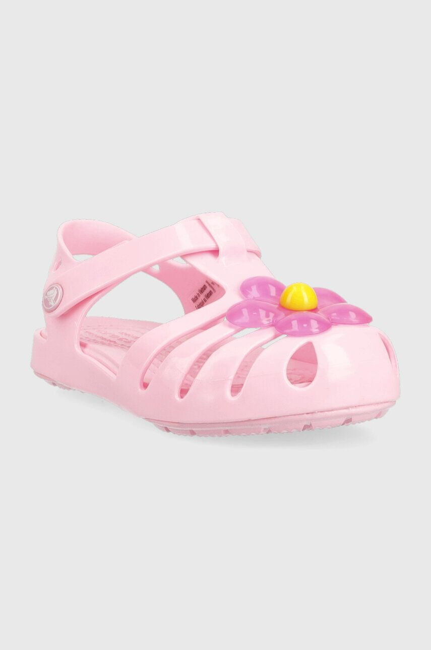 Crocs Detské sandále ISABELLA CHARM SANDAL ružová farba - Pepit.sk