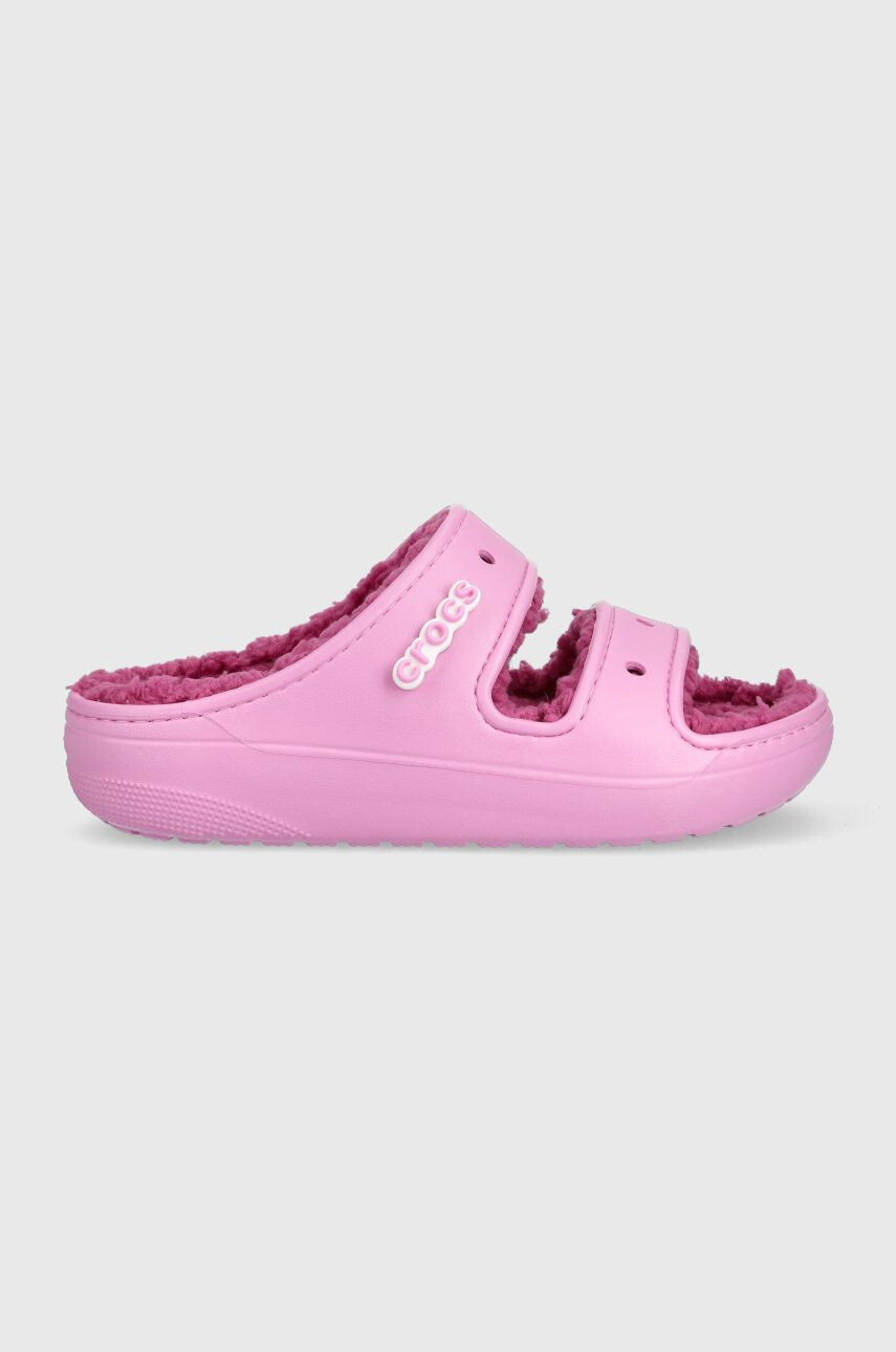 Crocs Papuče Classic Cozzzy Sandal ružová farba 207446 - Pepit.sk