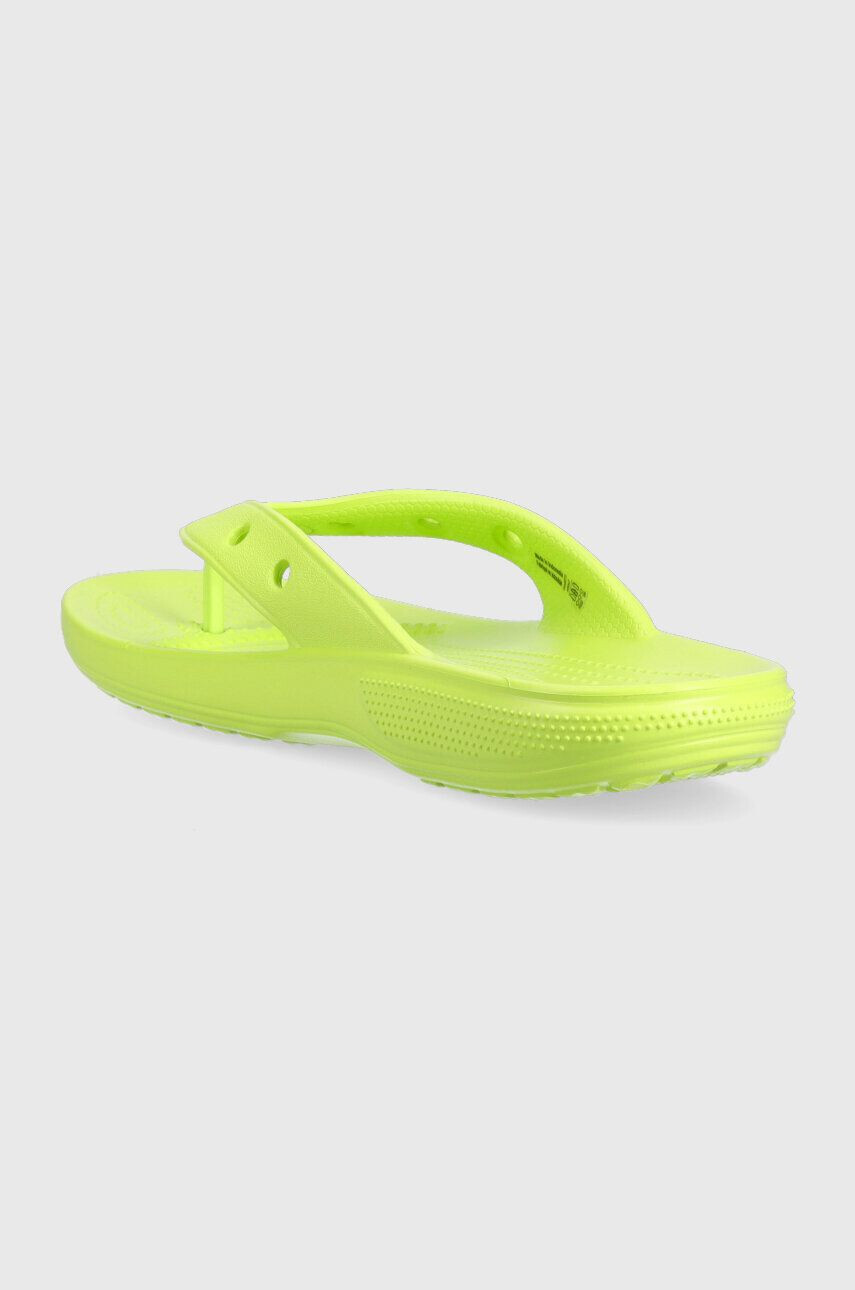 Crocs Žabky Classic Flip dámske zelená farba na plochom podpätku 207713 - Pepit.sk