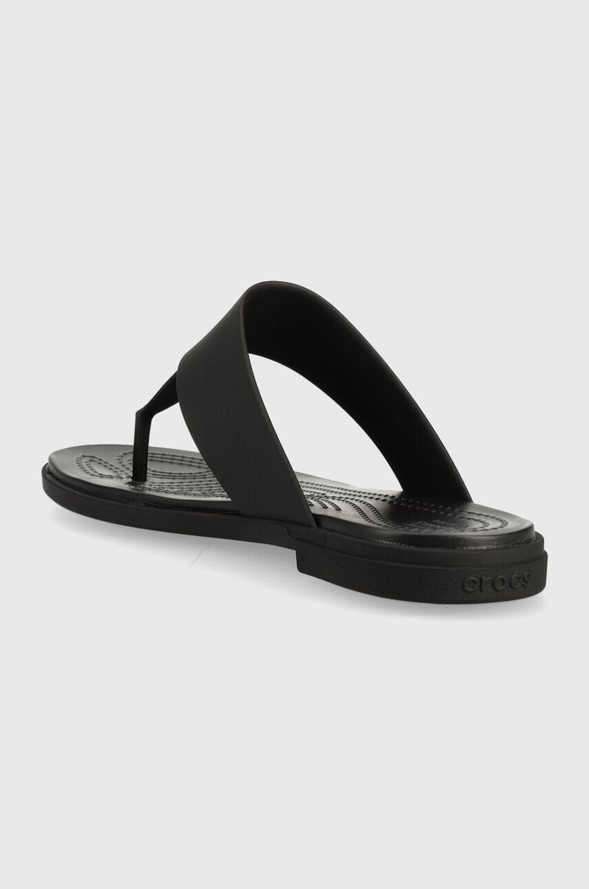 Crocs Žabky Tulum Flip dámske čierna farba na plochom podpätku 206752 - Pepit.sk