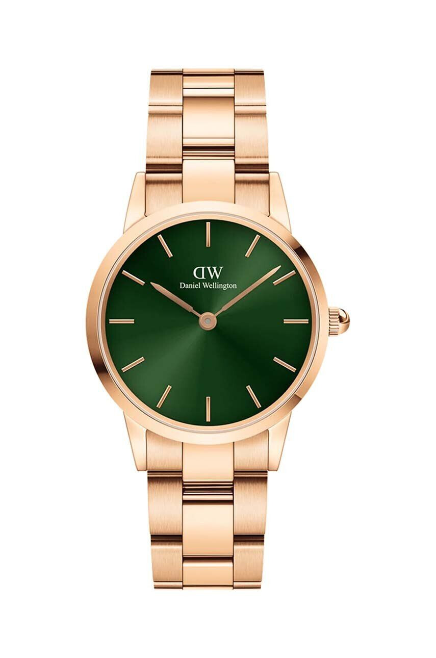 Daniel Wellington Hodinky Iconic Link Emerald dámske zlatá farba - Pepit.sk