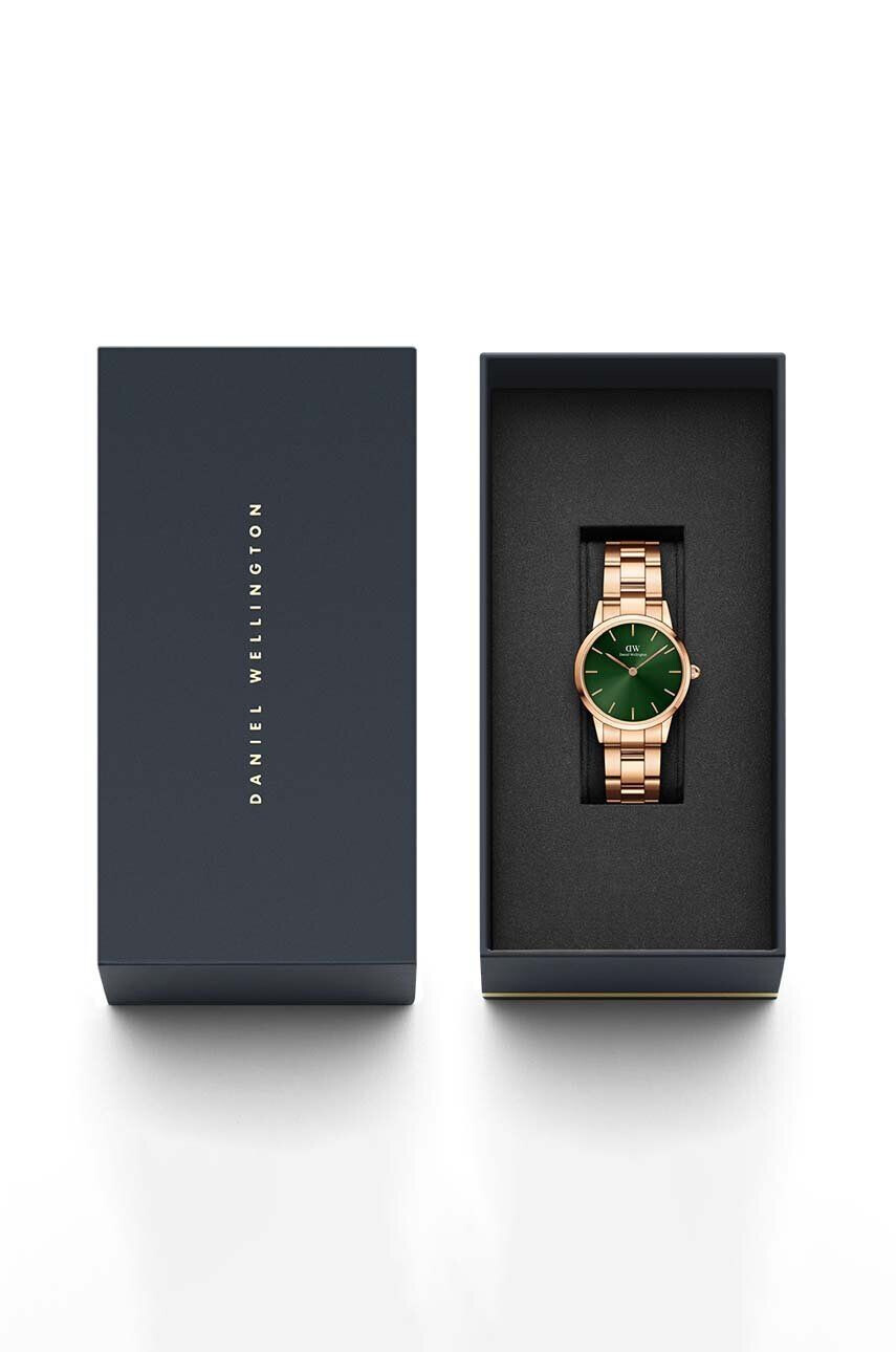 Daniel Wellington Hodinky Iconic Link Emerald dámske zlatá farba - Pepit.sk