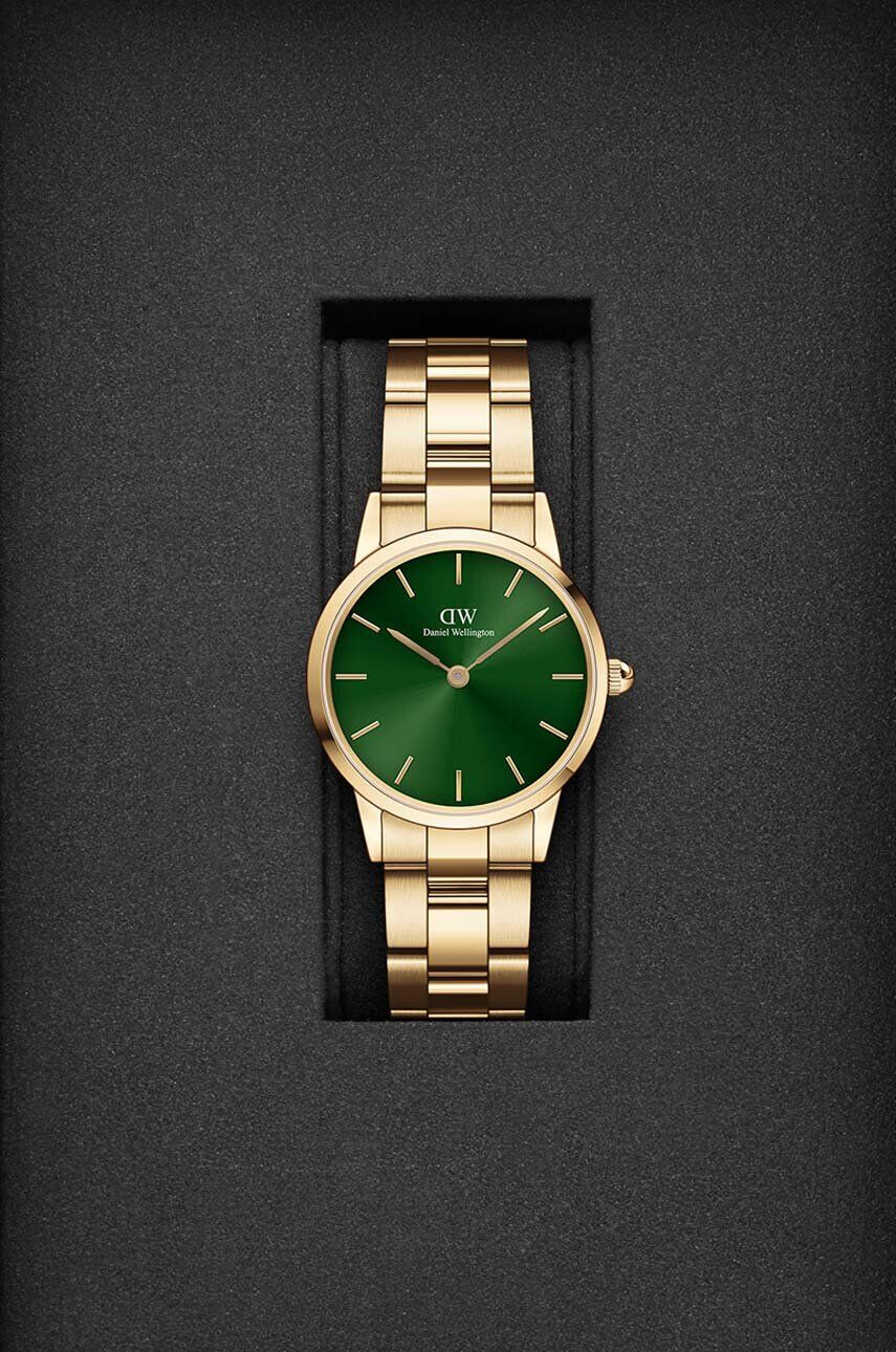 Daniel Wellington Hodinky Iconic Link Emerald dámske zlatá farba - Pepit.sk