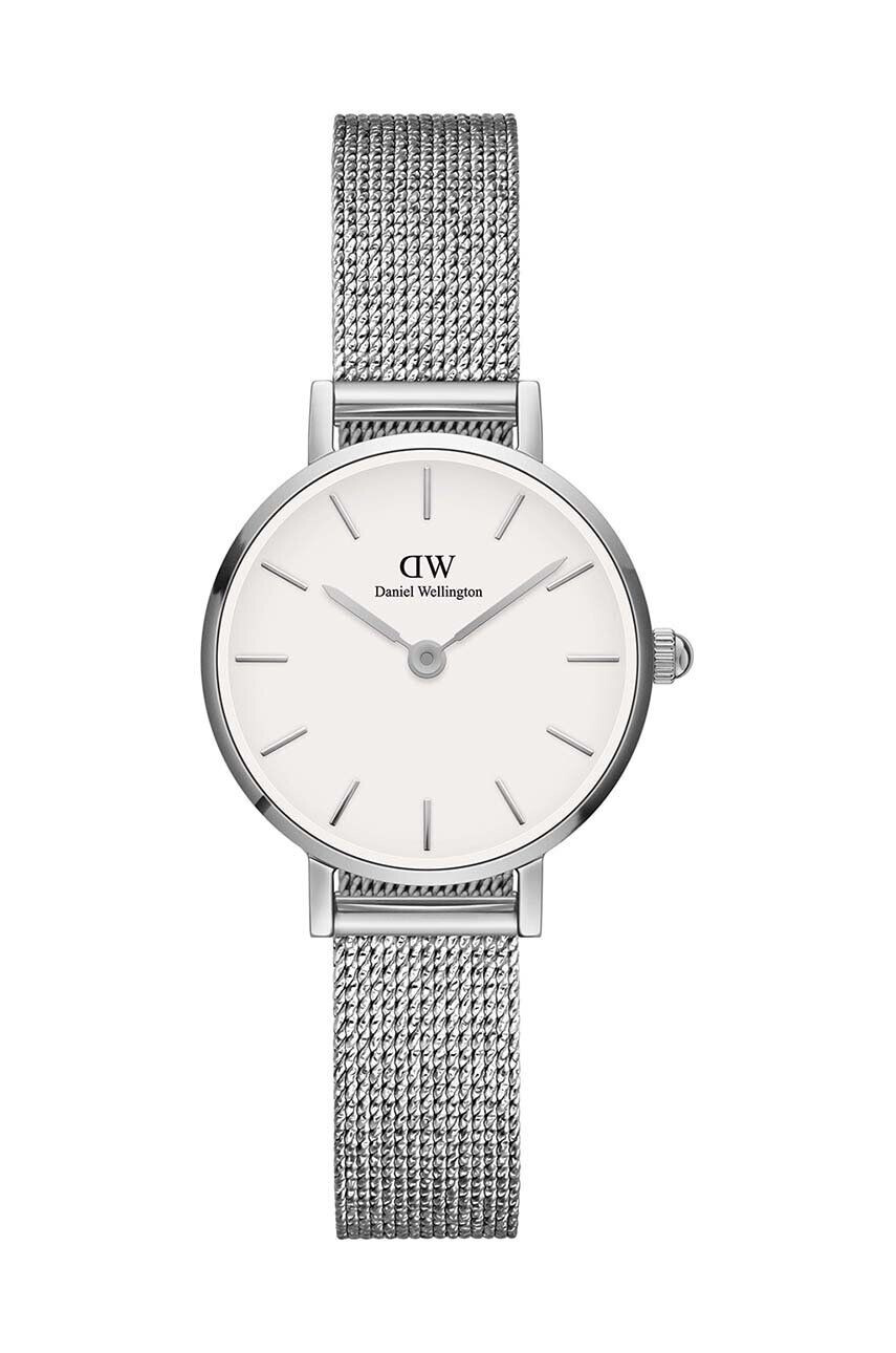 Daniel Wellington Hodinky Petite 24 Pressed Sterling dámske strieborná farba - Pepit.sk