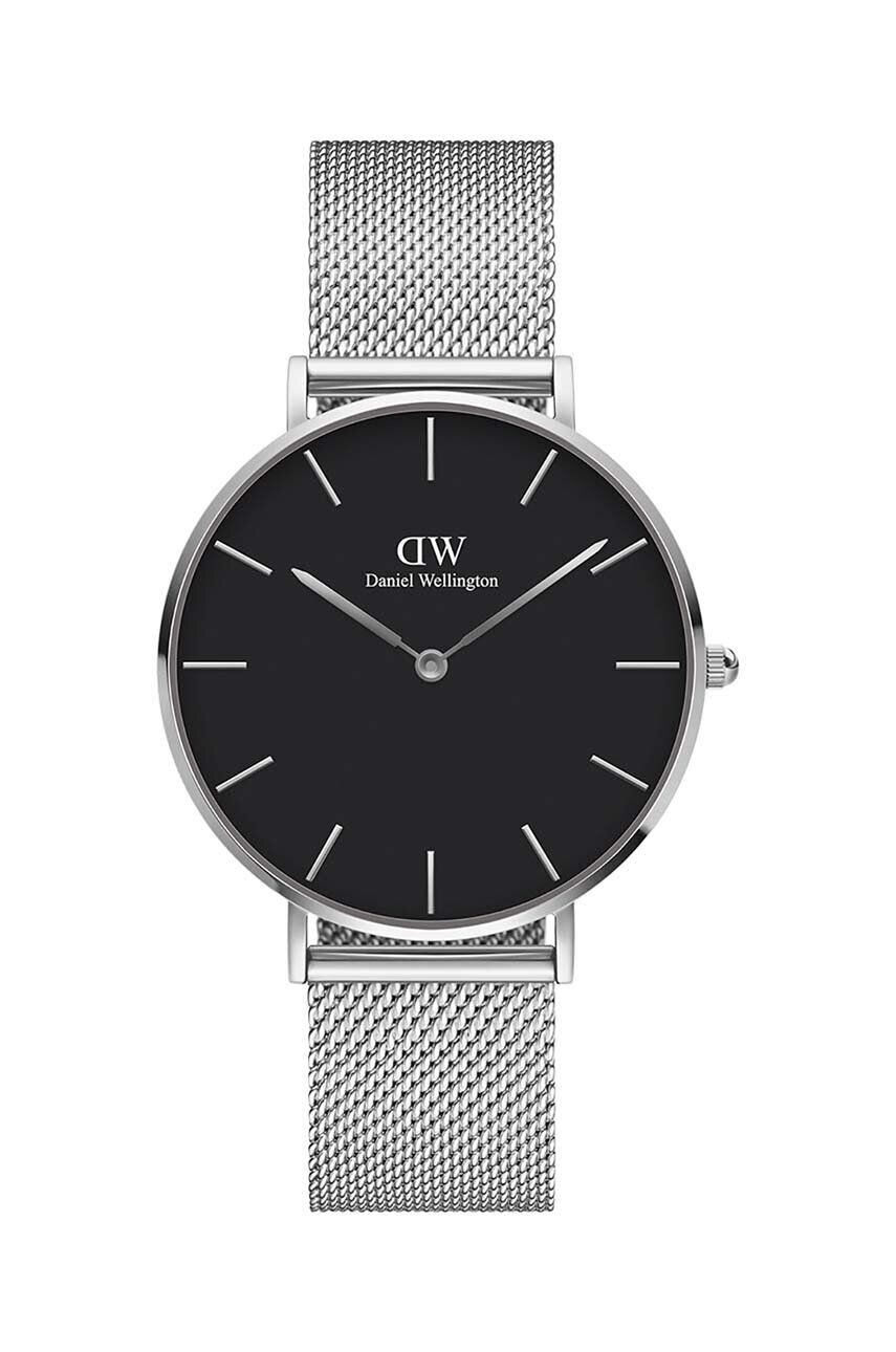 Daniel Wellington Hodinky Petite 36 Sterling strieborná farba - Pepit.sk