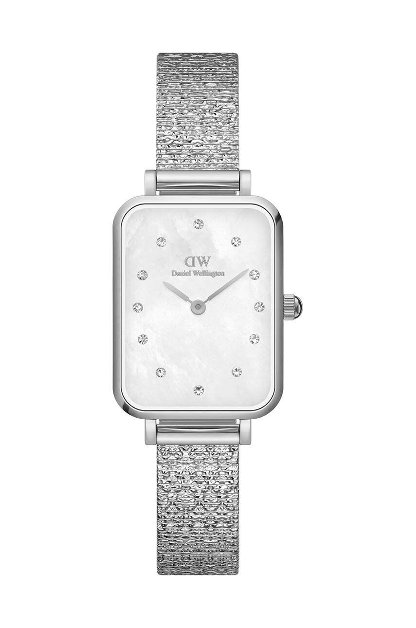 Daniel Wellington Hodinky Quadro 20x26 Lumine dámske strieborná farba - Pepit.sk