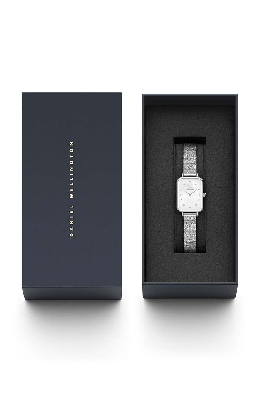 Daniel Wellington Hodinky Quadro 20x26 Lumine dámske strieborná farba - Pepit.sk