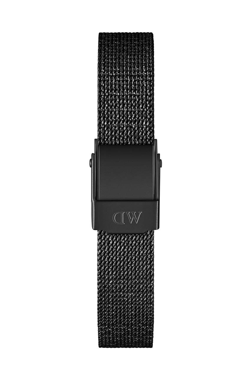 Daniel Wellington Hodinky Quadro Petite Pressed Ashfield Black dámske čierna farba - Pepit.sk