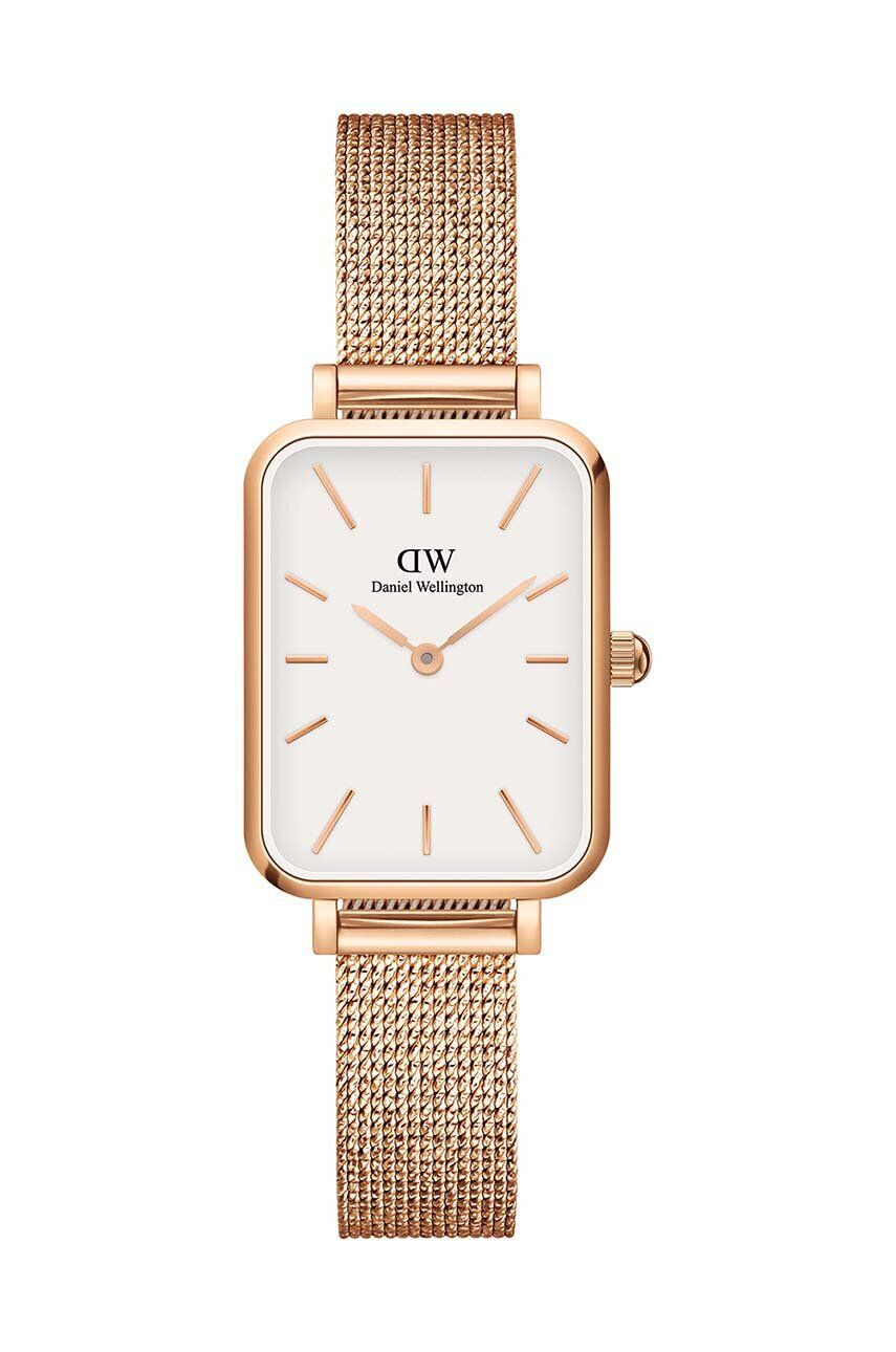 Daniel Wellington Hodinky Quadro Pressed dámske ružová farba - Pepit.sk